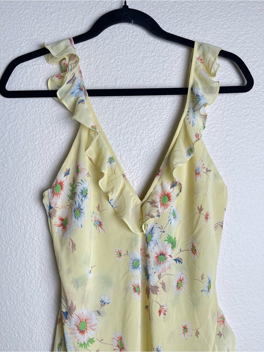 Y2K Victoria’s Secret Ruffle Floral Slip Dress Sheer Faux Wrap Lingerie Size XS - Picture 3 of 10